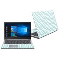 MightySkins Skin Compatible with Lenovo Ideapad 330 15" (2018) - Aqua Chevron | Protective, Durable, and Unique Vinyl Decal wrap Cover | Easy to Apply, Remove, and Change Styles | Made in The USA