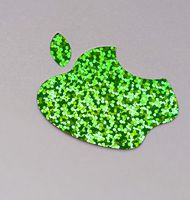 Green Glitter Color Changer Overlay for Apple iPhone 11, Pro, Pro Max Logo Vinyl Sticker Decal