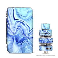 IT'S A SKIN Decal Vinyl Wrap for VooPoo Drag Mini & UForce T2 Tank Vape Sticker Sleeve Cover/Blue Marble Rocks Glass
