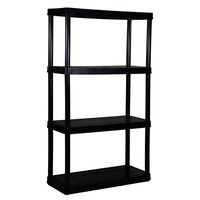 Gracious Living 4 Medium Duty Shelf Unit, Black