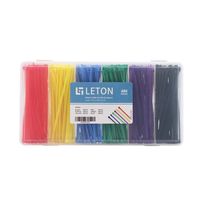 LETON Multi-Purpose Cable Zip Ties 6 COLOR SET, Sorted 480 Pieces, 2.5mm Width, 100mm Length