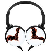 Halloween Bat Wired Stereo Headphone Noise Cancelling Over Ear Headphones with Microphone Portable Headset Earphone Earpiece