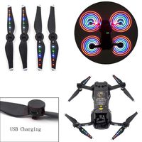 Cinhent Drone Accessories Kit, 2 Pairs Mavic Air LED Flash Colorful Propeller Night Flying Blades for DJI Mavic Air Drone, Low-Noise Portable & Durable Flying Parts