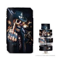 IT'S A SKIN Decal Vinyl Wrap for VooPoo Drag Mini & UForce T2 Tank Vape Sticker Sleeve Cover/Middle Finger Skeleton