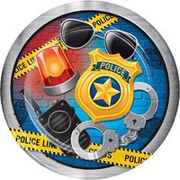 Police Party Paper Plates, 24 ct