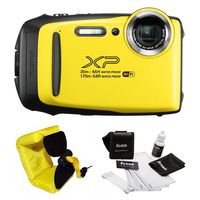 FujiFilm FinePix XP130 Rugged Waterproof WiFi Digital Camera (Yellow) + Focus Floating Strap Bundle