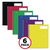 Five Star Interactive Notetaking, 1 Subject, College Ruled Spiral Notebooks, 100 Sheets, 11" x 8-1/2", 6 Pack (38585)