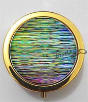 BlackKey Holographic Pattern 3-Compartment Decorative Pocket Gift Box Case Organizer for Pill, Color 2 -2111