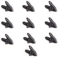 MonkeyJack 10 Pieces Lavalier Mic Earphone Headset Tidy line Cable Collar Clip Black