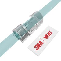 Cable Clips with Strong Self-Adhesive, XIAOXI Cable Management TV PC Wire Holder Sticky Tidy and Organise Cords and Wires - 20 Pcs (Clear)