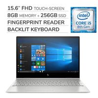 HP Envy x360 2-in-1 2019 Premium 15.6'' FHD Touch-Screen Laptop Notebook Computer, 4-Core Intel i5-8265U 1.6 GHz, 8 GB RAM, 256GB SSD, No DVD,Backlit Keyboard,Wi-Fi,Bluetooth,Webcam,HDMI,Win 10 Home