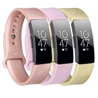 Baaletc Bands Compatible with Fitbit Inspire Hr&Inspire&Ace 2 Accessories Band Sport Strap Inspire Hr Bands for Women(Rose Gold/Violet/Champagne Gold 3Pack Small)