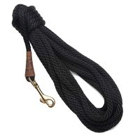 Mendota Products Obedience 20 Check Cord Dog Lead, Black, 3/8-Inch x 20-Feet