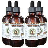 Passion Flower Alcohol-Free Liquid Extract, Organic Passion Flower (Passiflora Incarnata) Dried Herb Glycerite 4x4 oz