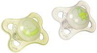 MAM Night Pacifiers (2 Pacifiers & Sterilizing Box), MAM Pacifiers 0-6 Months, Best Pacifier for Breastfed Babies, Unisex, Glow in the Dark Pacifier