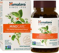 Himalaya MindCare/Mentat with Bacopa and Gotu Kola for Brain and Mental Alertness, 1170 mg, 60 Capsules, 1 Month Supply