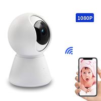 Dome Security Camera - COOHILIGH 1080P WiFi Wireless Security Surveillance IP Camera with Indoor Motion Detection Two-Way Audio Night Vision Remote Control Alarm Baby Camera- White