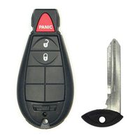 Replacement Key Fob Keyless Entry Remote for Chrysler/Dodge/Jeep/VW OEM Replacement - Battery included - Key Blade Included - Lightweight Professional Keyless Entry Remote Key Car Fob