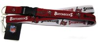 Pro Specialties Group NFL Tampa Bay Buccaneers Two-Tone Lanyard, Red/Pewter, One Size