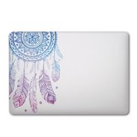 DQQH Removable Vinyl Sticker Skin for MacBook Pro Air Mac 13 inch Apple Logo - Blue-Purple Dream Catcher