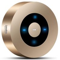 LunaBox Bluetooth Speaker with 8-10 Hour Playtime, 33-Foot Bluetooth Range & Built-in Mic, Dual-Driver Portable Wireless Speaker with Low Harmonic Distortion and Superior Sound(Gold)