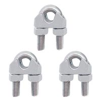 3Pack M12 Wire Rope Clip, Luckkyme Wire Rope Clamp Stainless Steel 1/2" Wire Rope Cable Clip Clamp