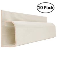 J Channel Cable Raceway Self Adhesive Desk Cord Organizer and Wire Manager - Beige - 48" (4 Feet) - 10 Pack