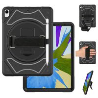 Miesherk iPad 2018 Pro 12.9 (3rd Generation) Case, Heavy Duty Case with Stand Hand Strap Shoulder Strap Pencil Holder Shockproof Durable Protective Case for iPad pro 12.9" 2018 Newest Released (Black)