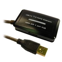 kenable USB 2.0 High-Speed 4 Port Hub Active Repeater Extension Cable 12m (~40 feet)