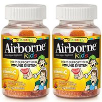 Airborne Kids Assorted Fruit Flavored Gummies, 21 count - 500mg of Vitamin C and Minerals & Herbs Immune Support (Packaging May Vary) ( Pack of 2)