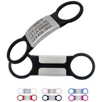 Slide-On Pet ID Tags, No Noise Collar Tags Made of Stainless Steel, Personalized Engraved Dog & Cat Tags, Silent On Collar Tags for Small Medium Large Breeds Pets
