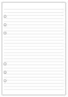 A5 Planner Filler Paper 5-3/4" x 8-1/4", College Ruled, 6-Hole Punched Loose Leaf Paper for 6-Ring Binders, 100 Sheets Per Pack