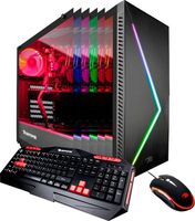 iBUYPOWER - Desktop - Intel Core i7-16GB Memory - NVIDIA GeForce RTX 2080-1TB Solid State Drive - Black/Gray - Windows 10