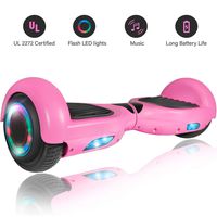 ROCKETX Hoverboard with Bluetooth Speaker LED Wheel (Pink)