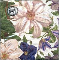 Michel Design Works Clematis Cocktail Napkin, Package of 20, 3-Ply