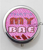 BlackKey That's My Bae 3-Compartment Decorative Pocket Gift Box Case Organizer for Pill, Color 1 -646