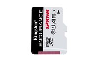 Kingston High Endurance 128GB MicroSD SDXC Flash Memory Card High Performance, 1080P, Full HD, Up to 95MB/S Read, (SDCE/128GB)