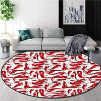 RUGSMAT Vegetables Round Rug Kid Carpet,Harvest Kitchen Design Design Non-Slip Fabric Round Rugs for Bedroom Round-71