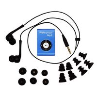 MIUSUK Waterproof MP3 Player Built-in 8GB Swimming Diving Sports with Waterproof Headphones Players Support FM Radio and Shuffle Feature Perfect Swimming Companion (Blue)