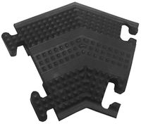 Electriduct Home 'n' Office Small Drop Over Cord Protector - 45° Left Turn - Black