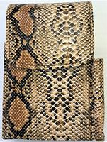 Eclipse Snake Skin Pattern Design Leatherette Cigarette Case Dispenser, Lighter Holder Pocket, Flip Top Pulls Cigarettes Up, 3221N (Brown)