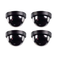 Fake Dummy Camera 4Pack,CCTV Waterproof Realistic Surveillance Security Dome Camera for Outdoor and Indoor,Save You a Lot of Cost