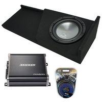 Compatible with 2007-2013 Chevy Silverado Ext Cab Truck Harmony A122 Single 12 Sub Box & CXA600.1 (Renewed)