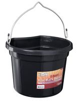 Tough 1 Flat Back Bucket, Black, 8-Quart