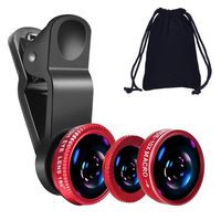 KINGMAS 3 in 1 Universal Fish Eye & Macro Clip Camera Lens Kit for iPad iPhone 8 7 6 Samsung BlackBerry and Most Smartphones