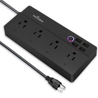 Smart Power Strip, WiFi Surge Protector, Voice Control with Alexa & Google Home, 4 AC Outlets 4 USB Port with 6-Foot Cord, App Control Appliances, Individual Control, Timing Schedule, No Hub Required