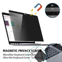 MacBook Pro 15 Privacy Screen Protector Magnetic,Laptop Privacy Screen Filter for MacBook Pro 15 inch 2017/2018/2019 (A1707/A1990) Touch Bar Include,with Webcam Cover Slider&TPU Keyboard Cover