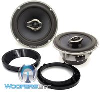 pkg HCX 165 - Hertz 6.5" 100W RMS Hi-Energy Coaxial Speakers + Arc Audio 5.25" to 6.5" Speaker Adapter Rings For Motorcycles
