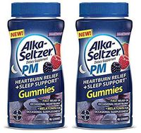 Alka Seltzer PM Heartburn Relief + Sleep Support, Mixed Berry Gummies, 54 ct (2 Packs)