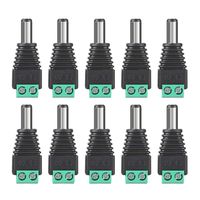DC Power Connector 10 Pcs DC Power Cable Jack Connector Plug for CCTV Camera